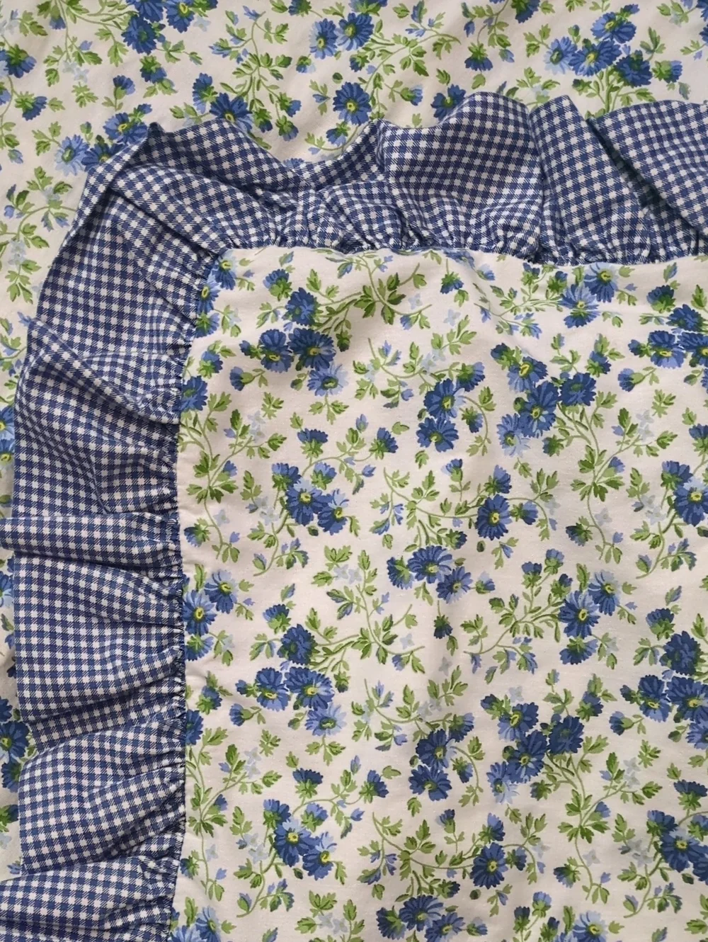 Laura Ashley Blue and Green Floral Pillow Shams